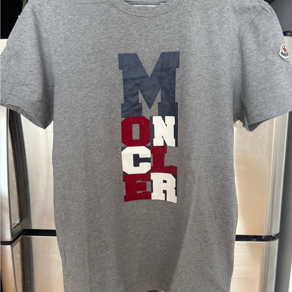 Moncler Gray T-Shirt with Logo